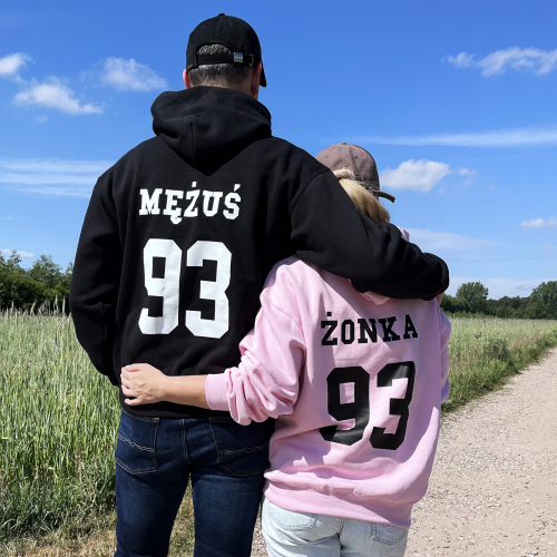 Bluzy dla par Mężuś Żonka na rocznicę, święta, walentynki, prezent
